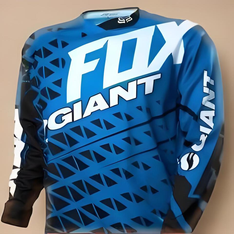 FOX GIANT Blue Quick-Dry Breathable Cycling Jersey