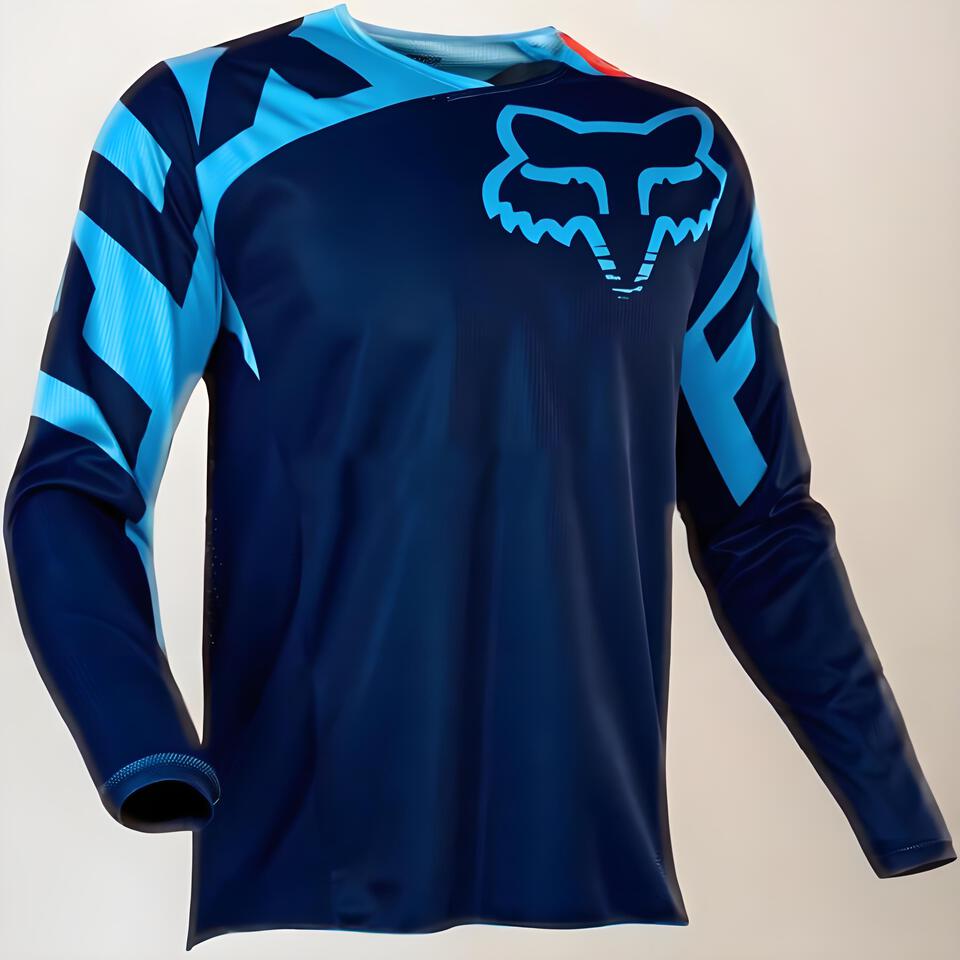 Fox Racing Men's Quick-Dry Breathable Cycling Shirt Blue