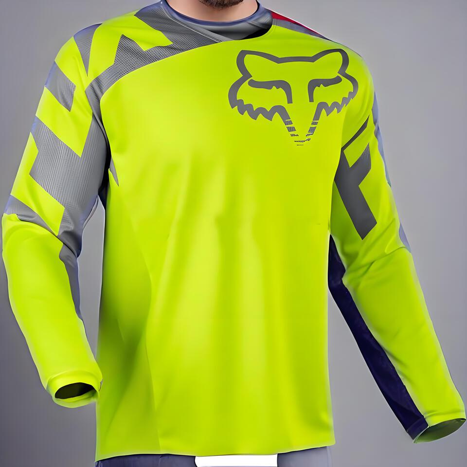 Fox Racing Neon Yellow Breathable Quick-Dry Long Sleeve Top