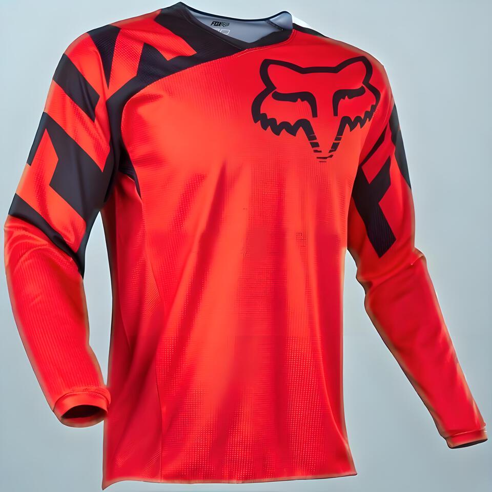 Fox Racing Red Quick-Dry Breathable Unisex Sport Shirt
