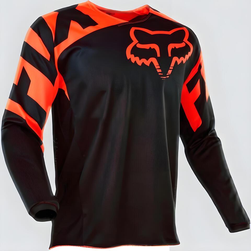 FoxFox Black Orange Quick-Dry Sports Shirt