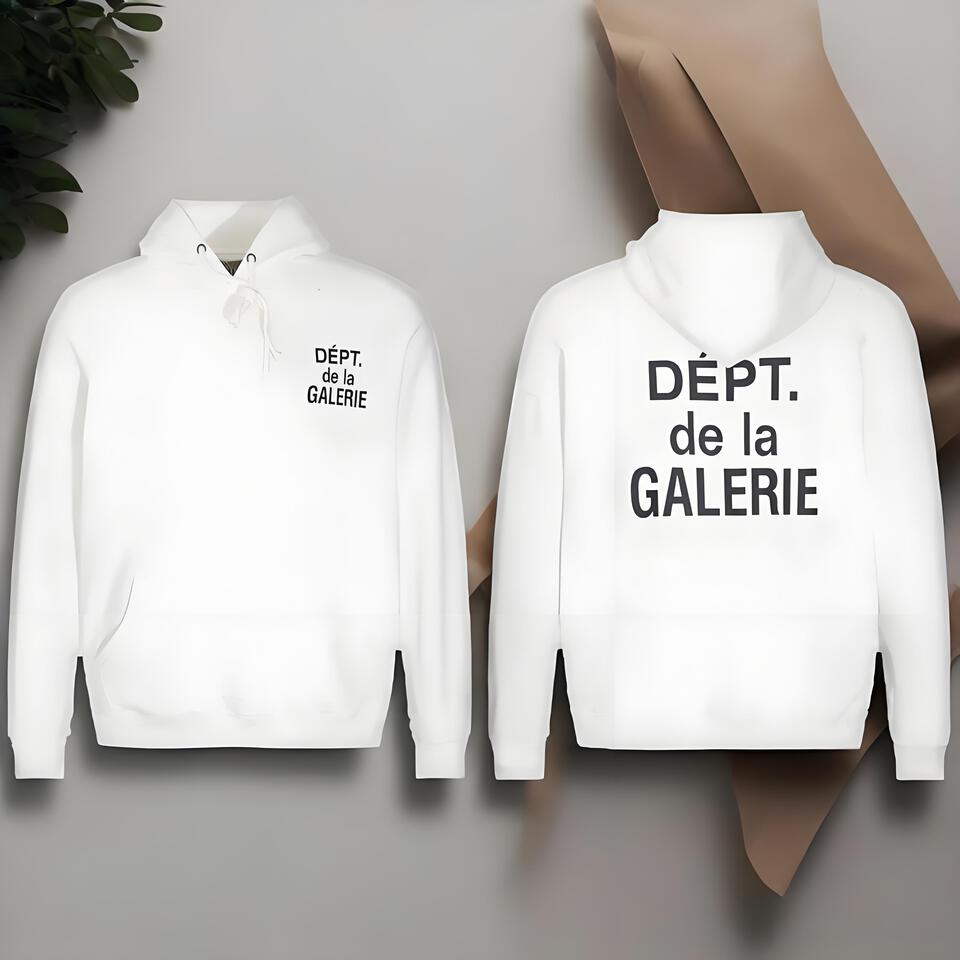 Galerie Dept. White Cotton Hoodie Unisex Streetwear