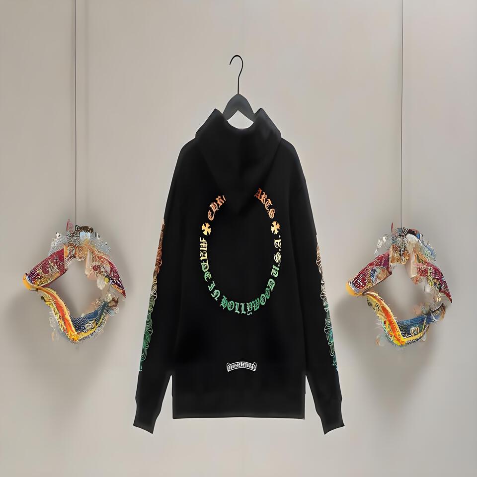 Gallery Dept Black Cotton Hoodie Unisex Streetwear