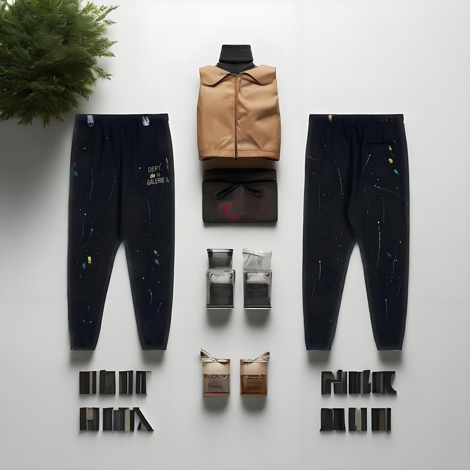 Gallery Dept Black Graffiti Joggers