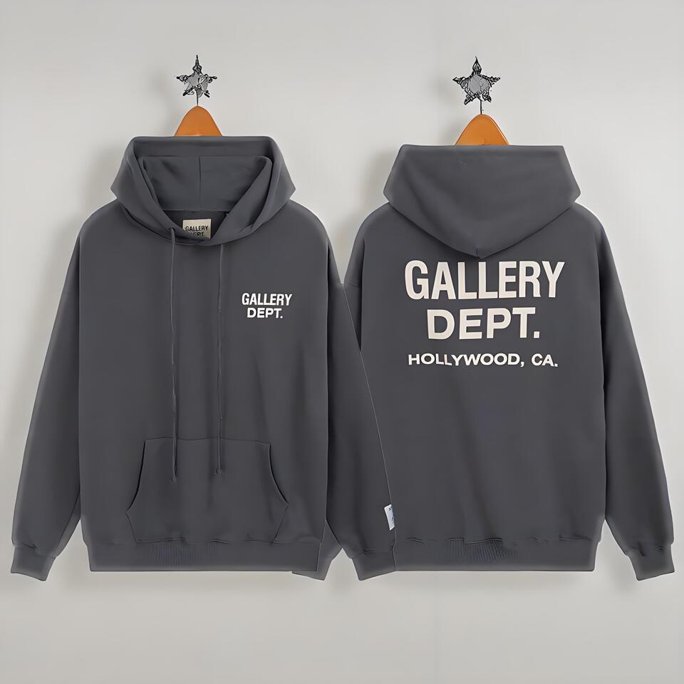 Gallery Dept Embroidered Logo Hoodie Unisex Streetwear