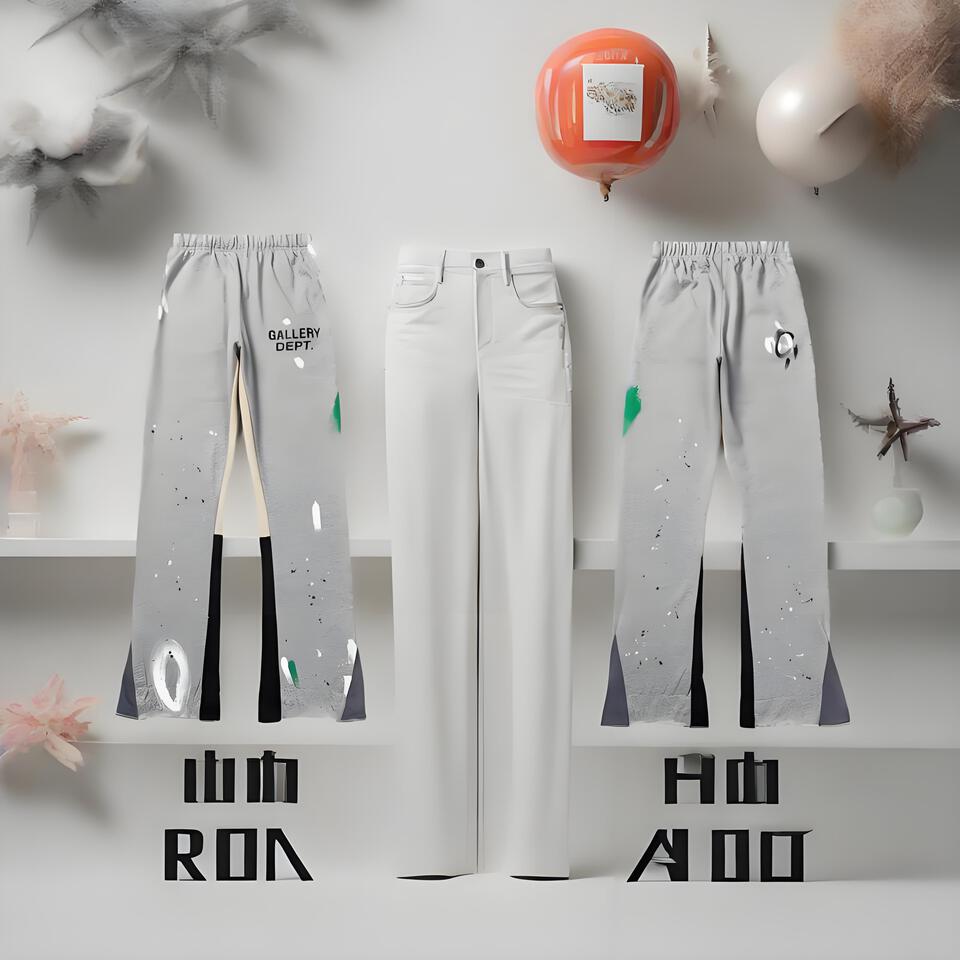 Gallery Dept Graffiti Cotton Pants Unisex Streetwear