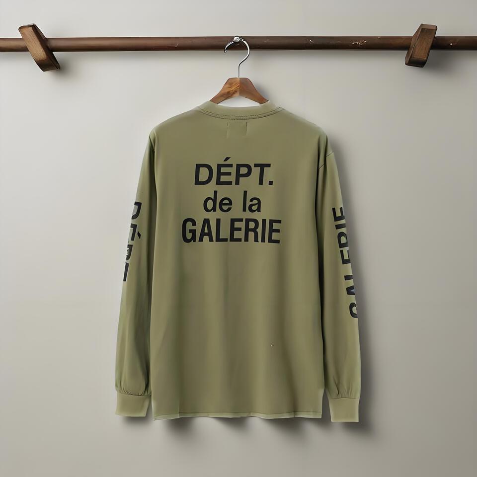 Gallery Dept Green Cotton Oversized Long Sleeve T-Shirt Unisex
