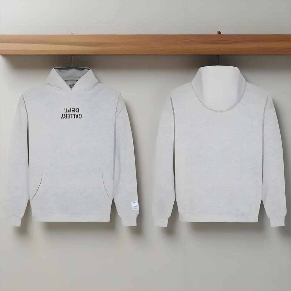 Gallery Dept Grey Hoodie Unisex Streetwear Essential