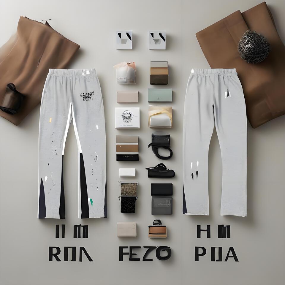 Gallery Dept Grey Splatter Paint Graffiti Cotton Sweatpants