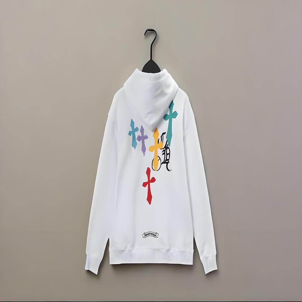 Gallery Dept Hoodie White Unisex Cross Streetwear Fashion