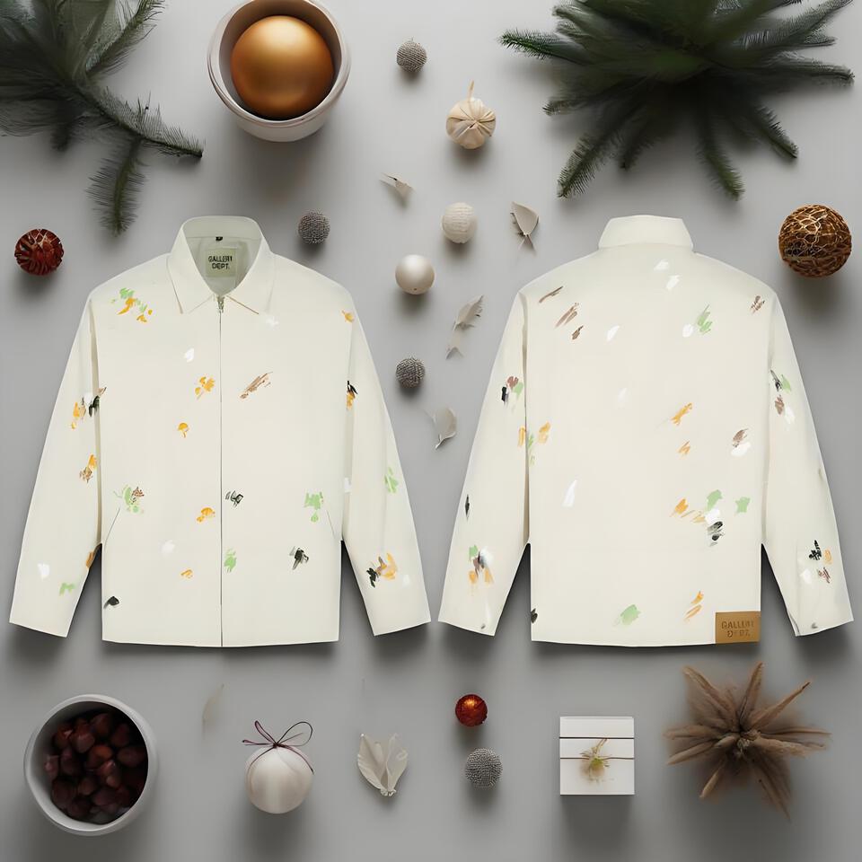 Gallery Dept Off-White Graffiti Cotton Lapel Jacket Unisex