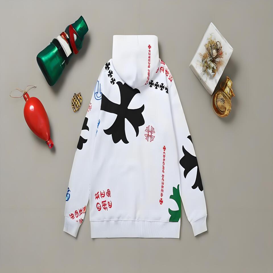 Gallery Dept White Hoodie Unisex Oversized Streetwear Cotton Pullover