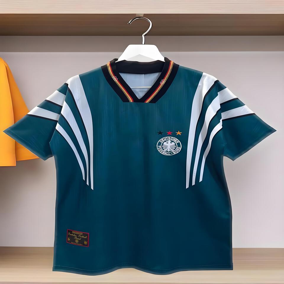 Germany Retro Football Shirt Vintage Style Green Soccer Jersey