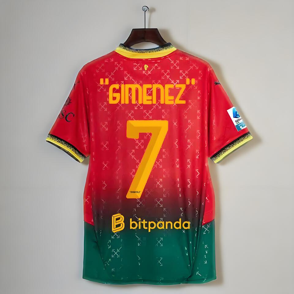 GIMENEZ7 Red Breathable Football Shirt - Fashion Athletic Jersey