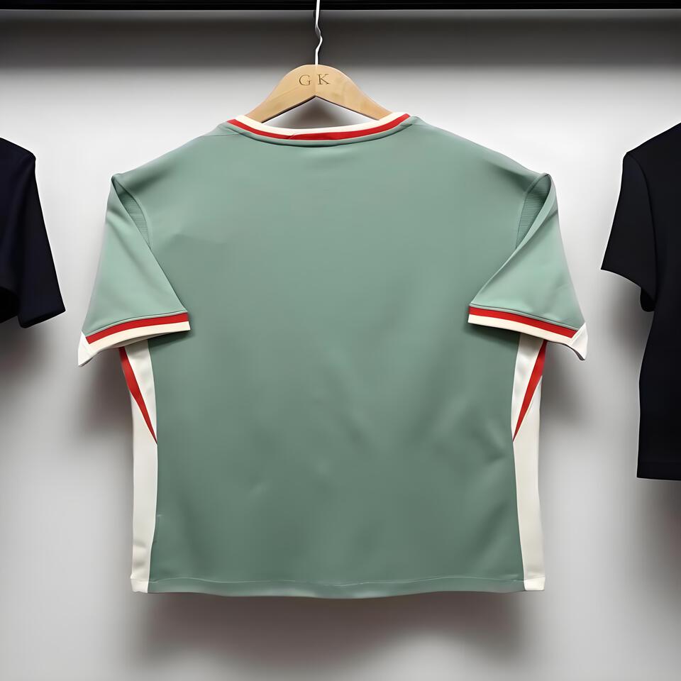 GK Light Green Breathable Mesh Striped T-Shirt