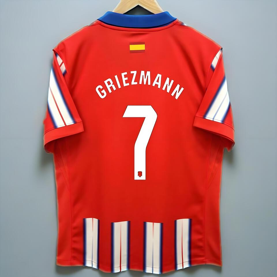 Griezmann Spain 7 Football Jersey - Breathable Red Blue White Retro Soccer Shirt