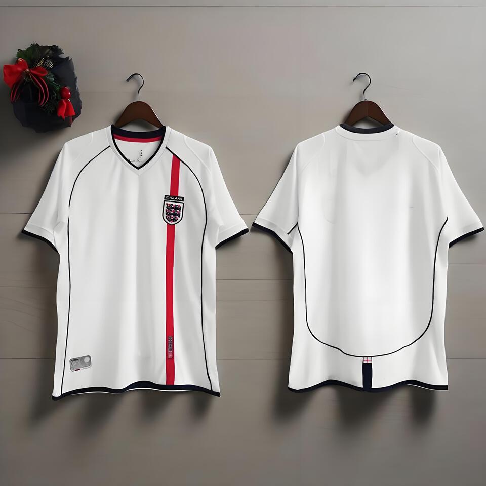 Guangzhou Lingqi Football T-Shirt Breathable V-Neck England Classic White Red Black
