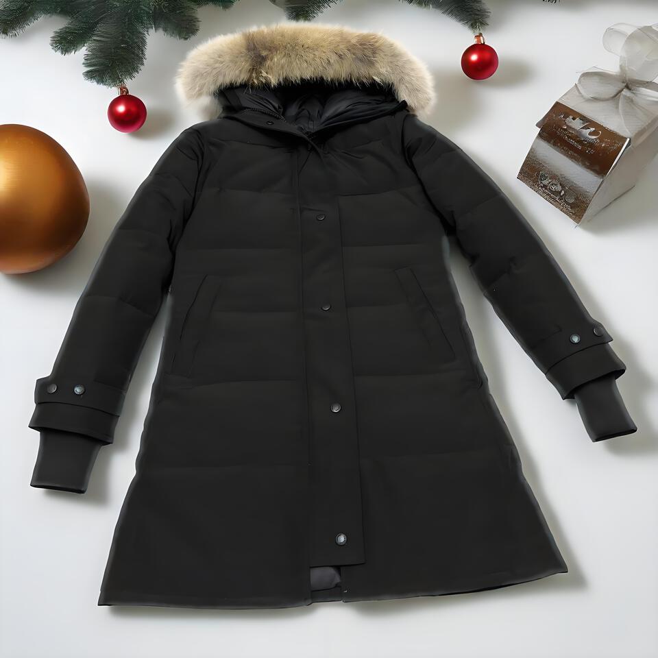 Gucci Black Long Down Coat Winter Unisex Warm Windproof