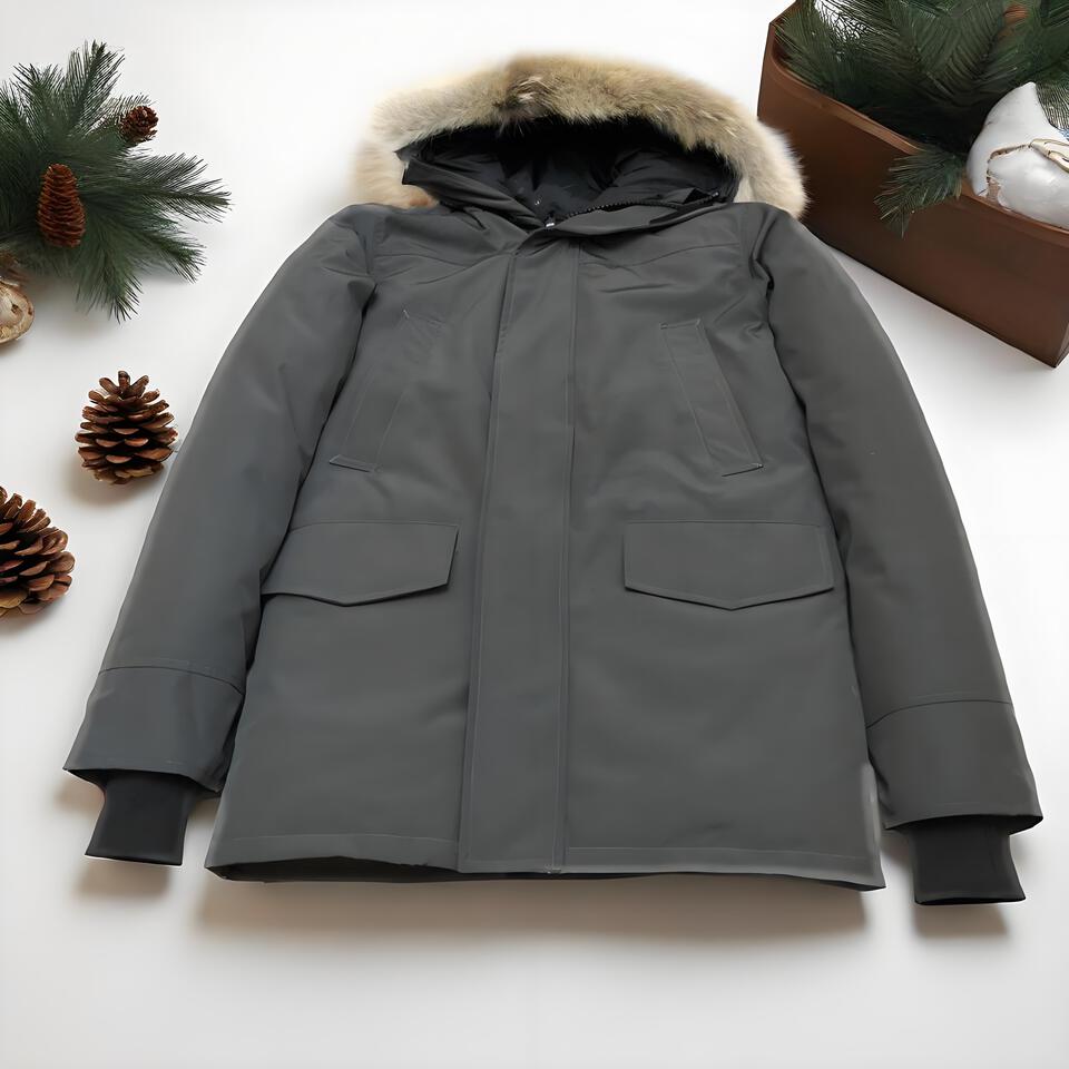 Gucci Dark Gray Hooded Faux Fur Lined Waterproof Winter Coat