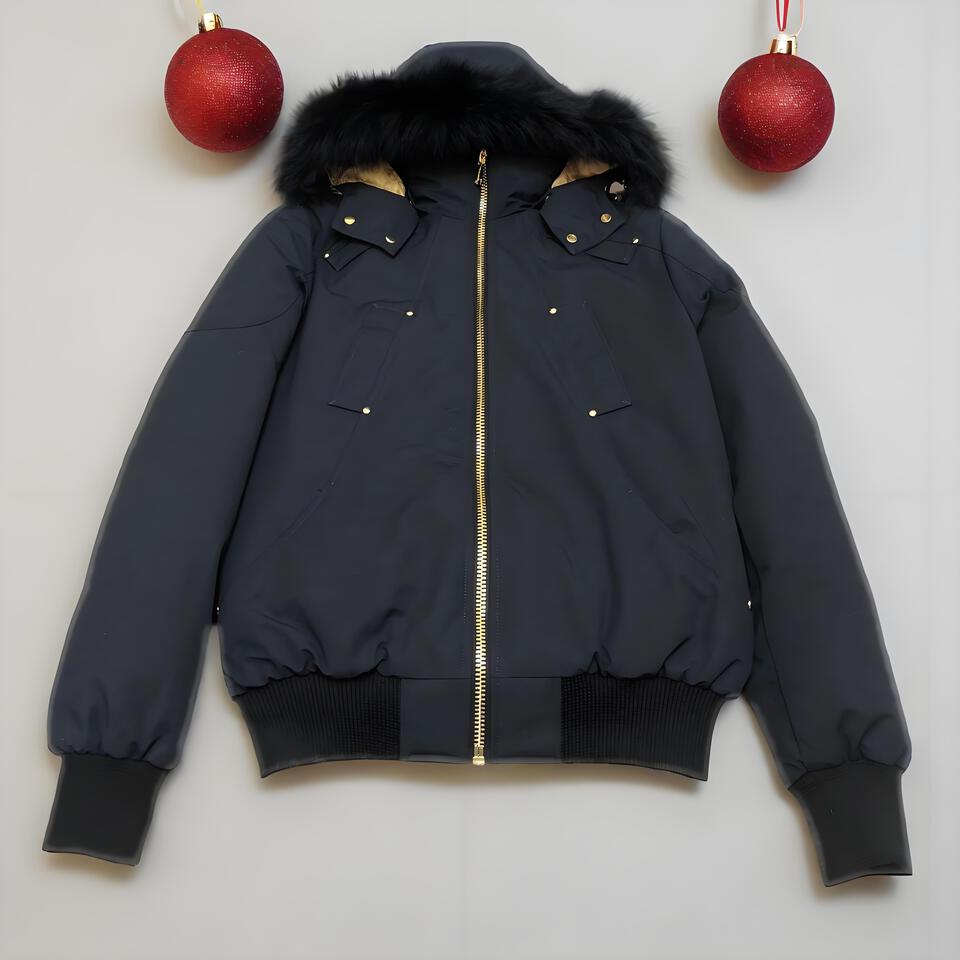 Gucci Hooded Black Windproof Parka With Detachable Fur