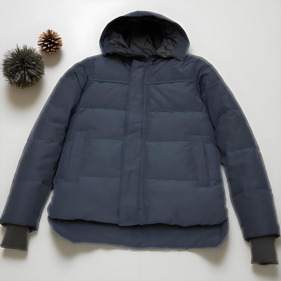 Gucci Navy Blue Hooded Down Jacket Men Women Winter
