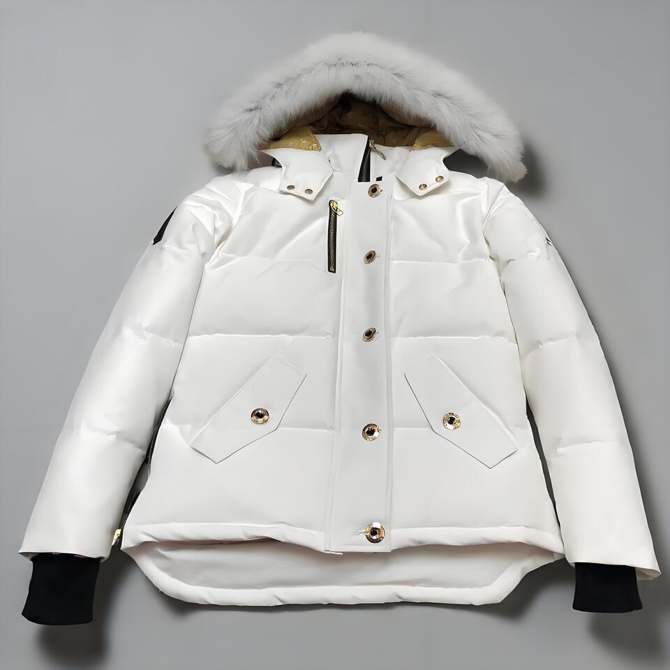 Gucci White Hooded Winter Puffer Coat for Warmth