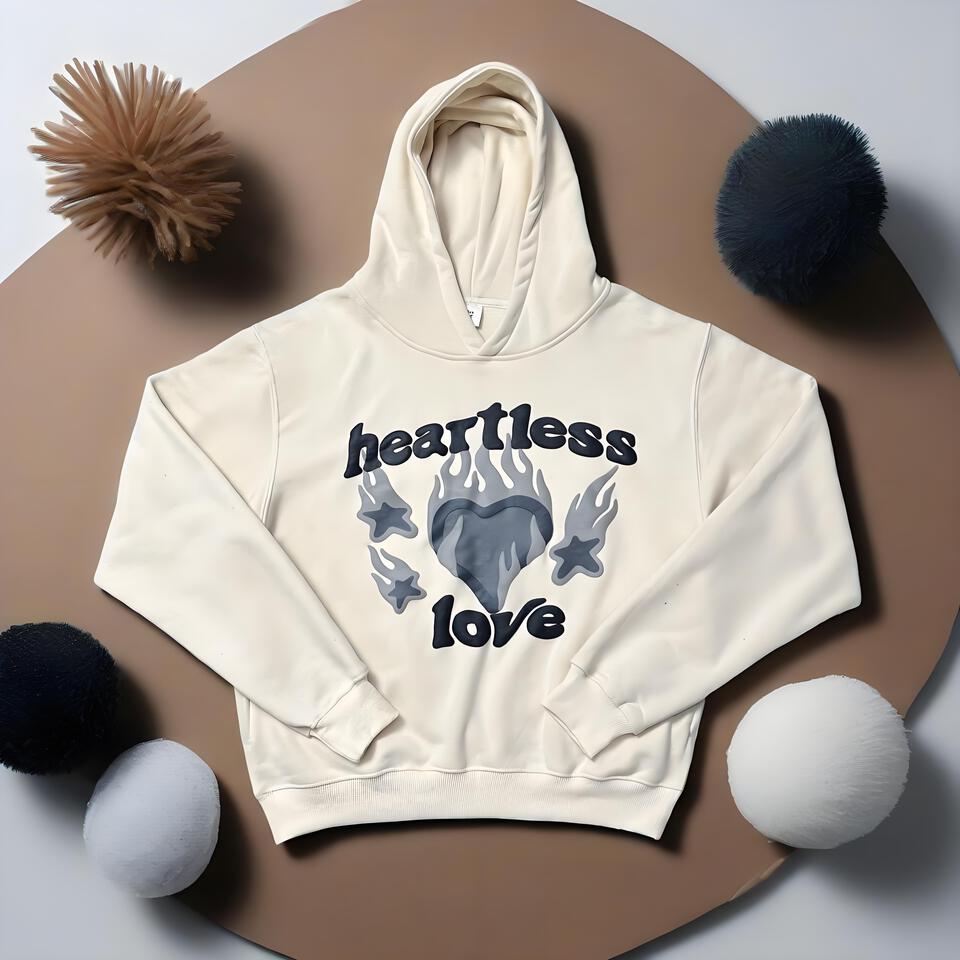 Heartless Love Hoodie Unisex Streetwear Cotton Blend