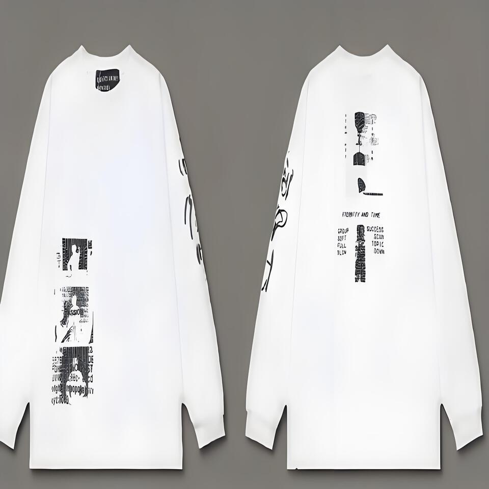 Hectic White Loose Graffiti Cotton T-Shirt