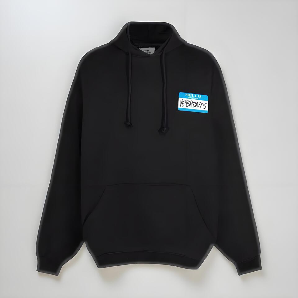 Hello Veterans Black Cotton Hoodie Unisex Streetwear Casual Jacket