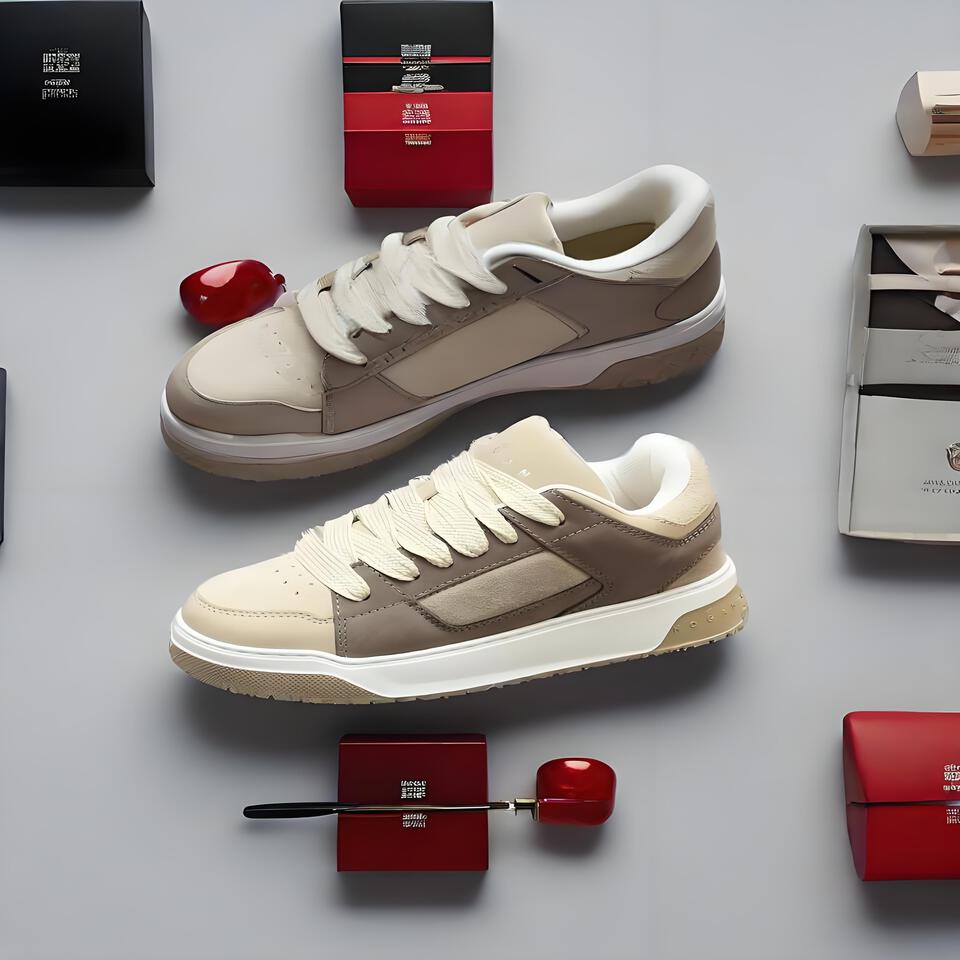 HOGAN Chunky Sole Leather & Suede Casual Sneakers