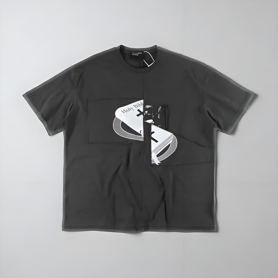 Holy Bible Black Loose Fit Cotton T-Shirt