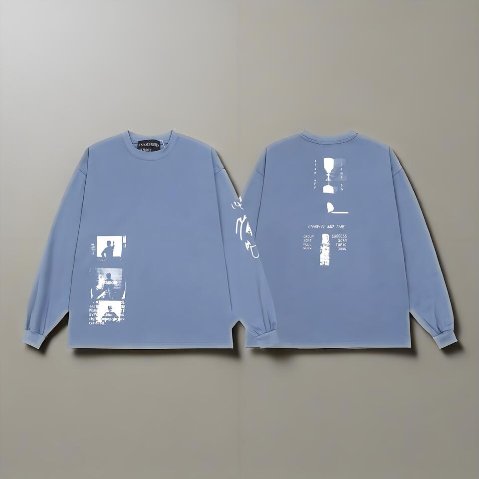 Infants Rebellion Blue Loose Fit Print Long Sleeve Tee