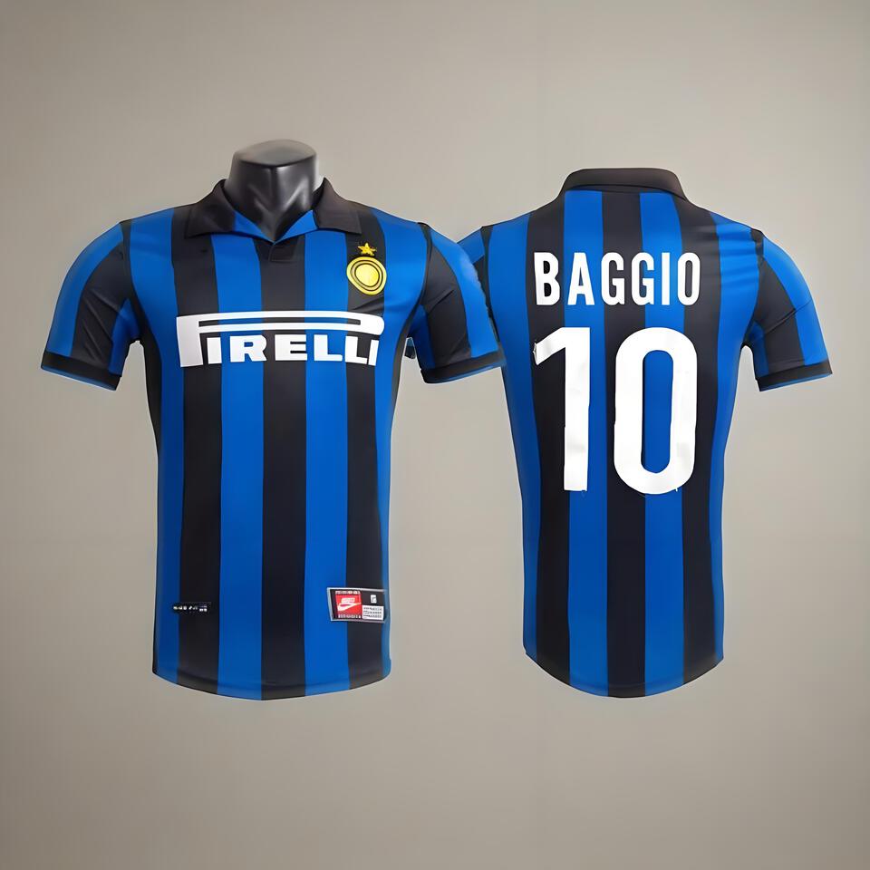 Inter Baggio Blue Black Sports Jersey