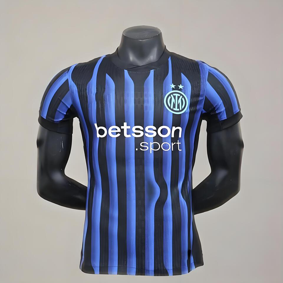 Inter Black & Blue Home Jersey 2025 | Official Football Shirt