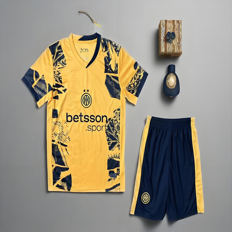 Inter FC Yellow Football Jersey, Authentic Soccer Uniforms for Fans and Players