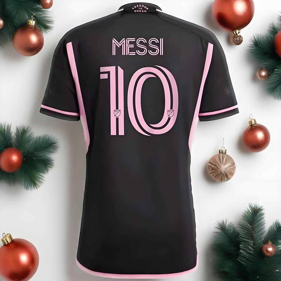 Inter Miami CF Pink Black Messi 10 Replica Breathable Soccer Jersey
