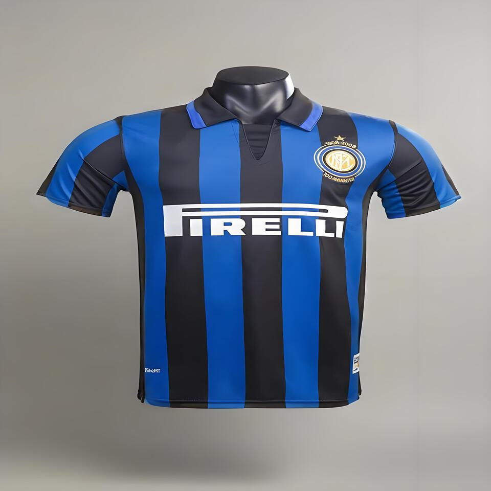 Inter Milan Classic Home Blue-Black Stripe Breathable Quick-Dry Football Jersey