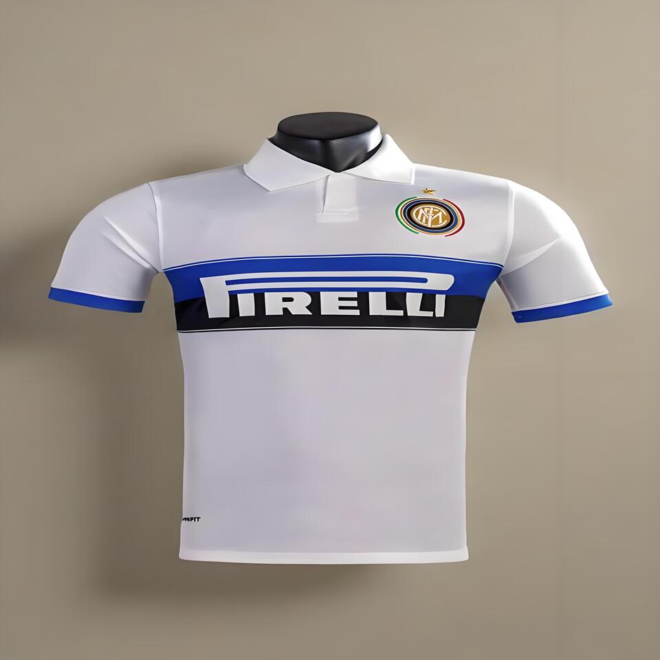 Inter Milan Classic White Polo Shirt for Men - Official Soccer Jersey