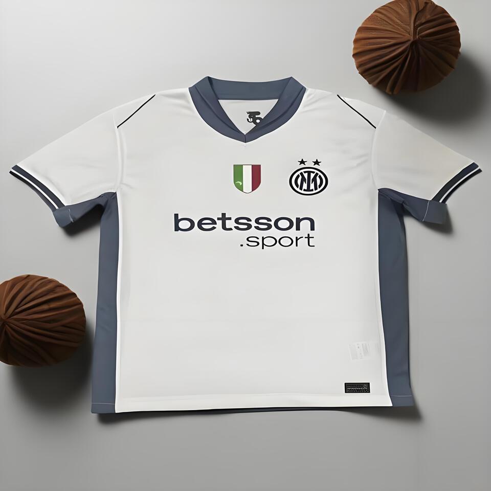 Inter Milan Home Jersey 2024 - White & Grey Football Shirt, Authentic Kit