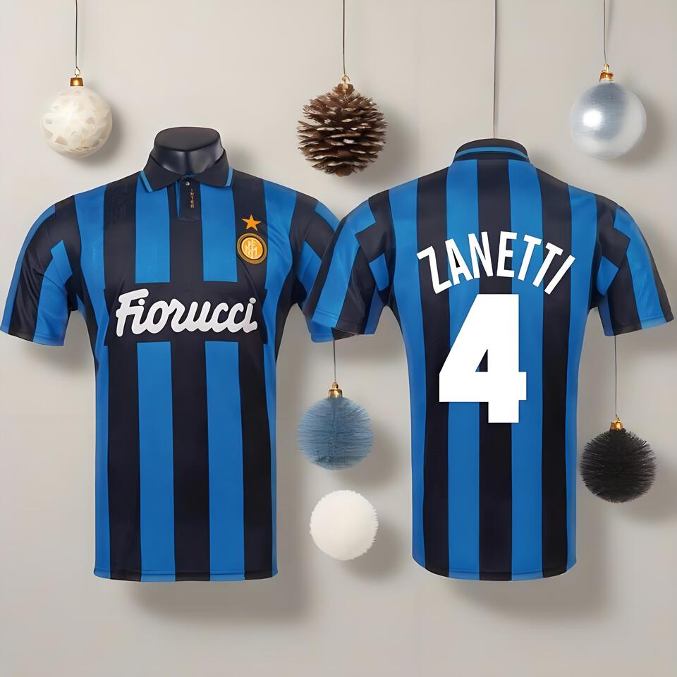 Inter Milan Zanetti Jersey Blue Black - Official Football Shirt