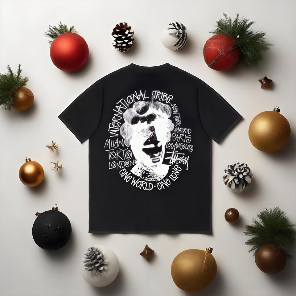 International Tribes Unisex Black Cotton Oversized T-Shirt