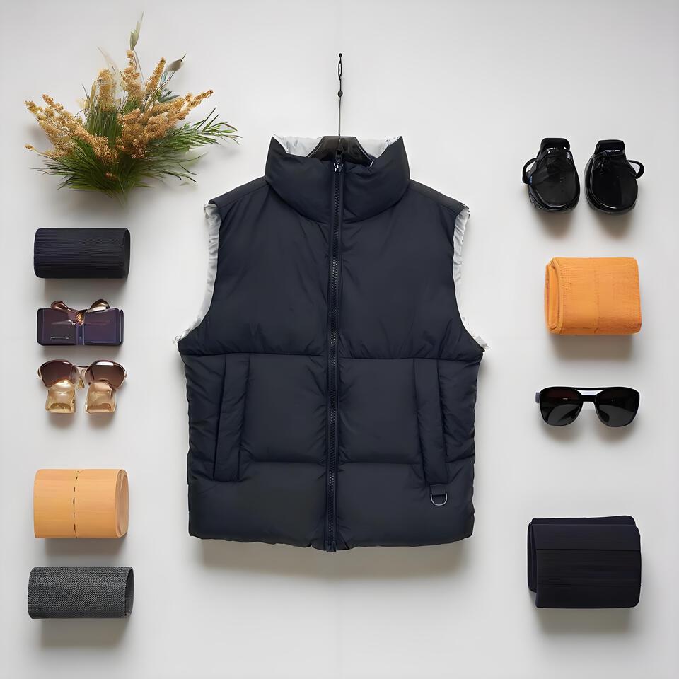 Jil Sander Black Down Vest Minimalist Warm Gilet