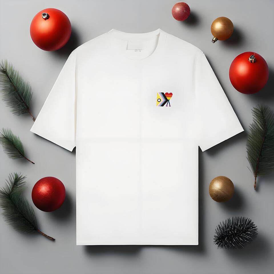 K Letter Print White Cotton Oversized T-Shirt Unisex