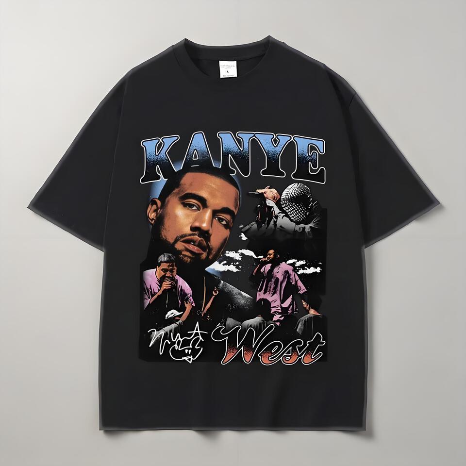 Kanye Black Cotton Unisex Streetwear T-Shirt