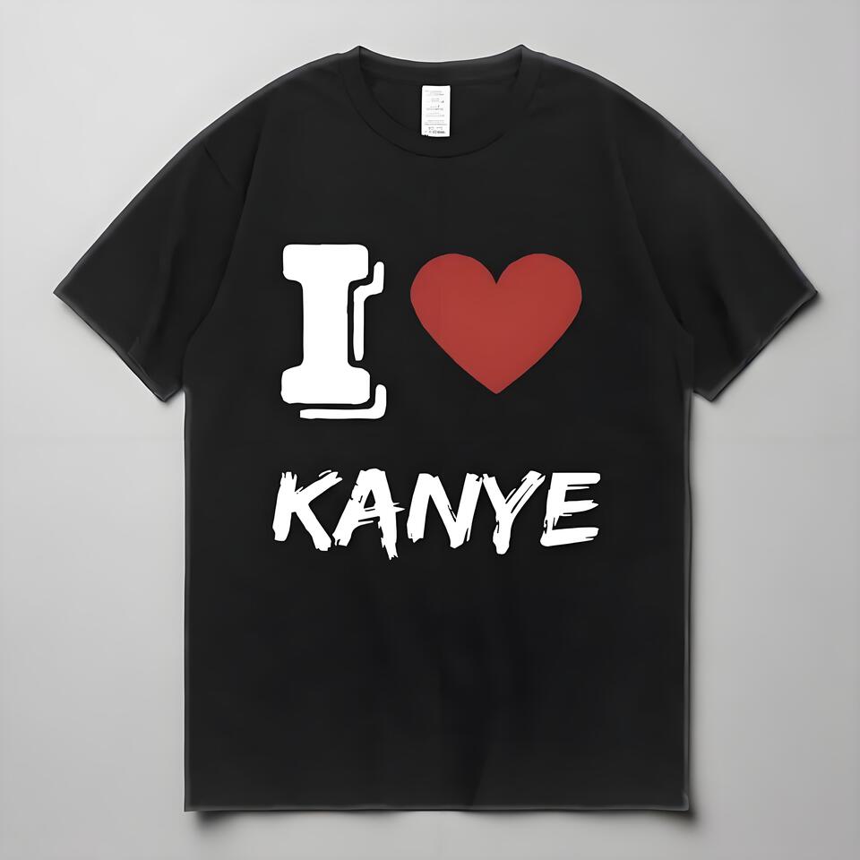 Kanye Oversized Black T-Shirt Streetwear Unisex Print Tee
