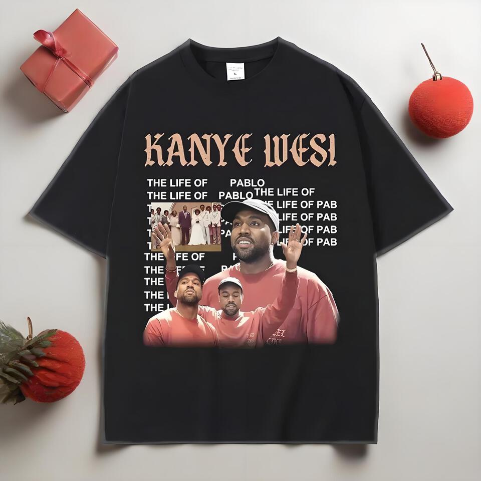 Kanye West The Life Of Pablo Unisex Black T-Shirt Hip Hop Style