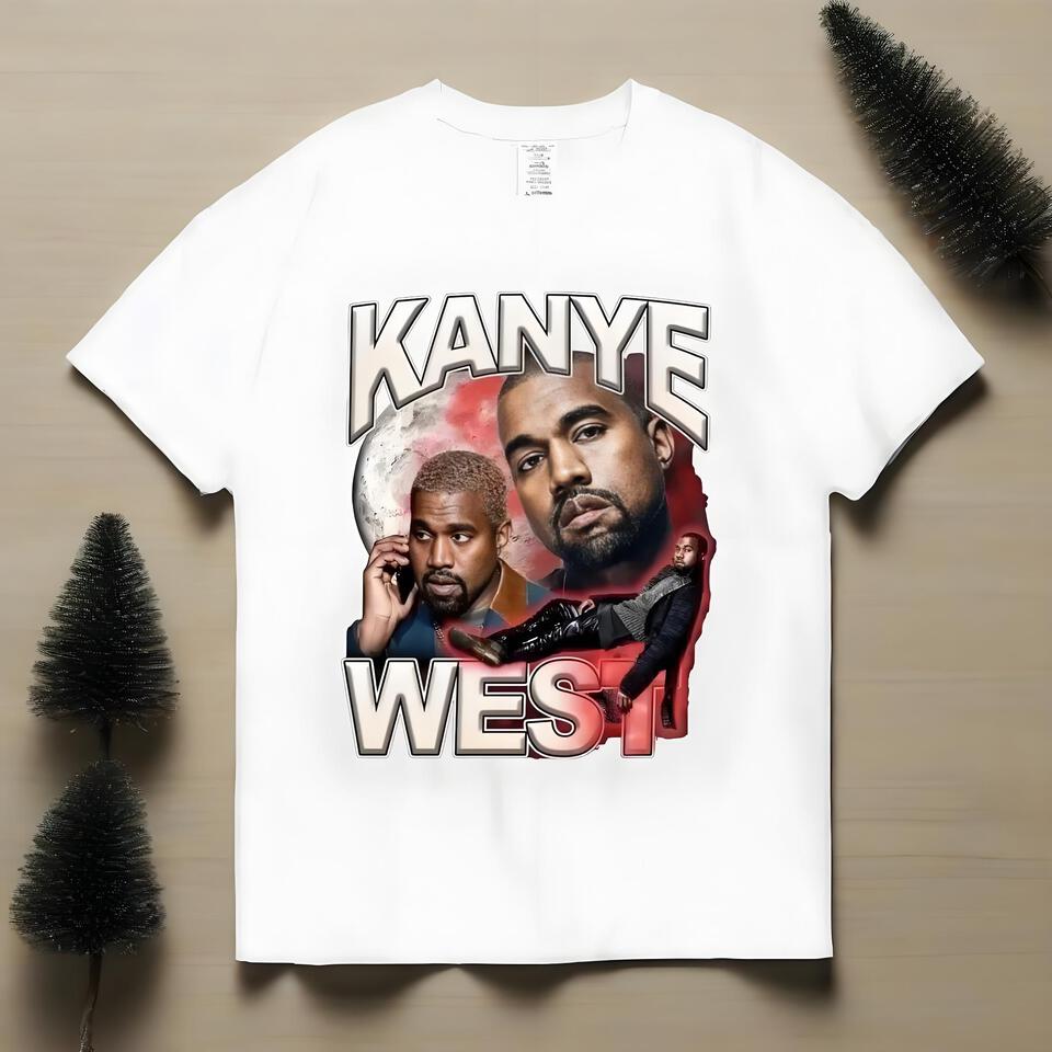 Kanye West White Cotton Streetwear T-Shirt