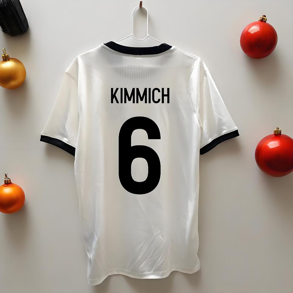 KIMMICH 6 White Jersey - Official FC Bayern Soccer Shirt, Men's Football Kit