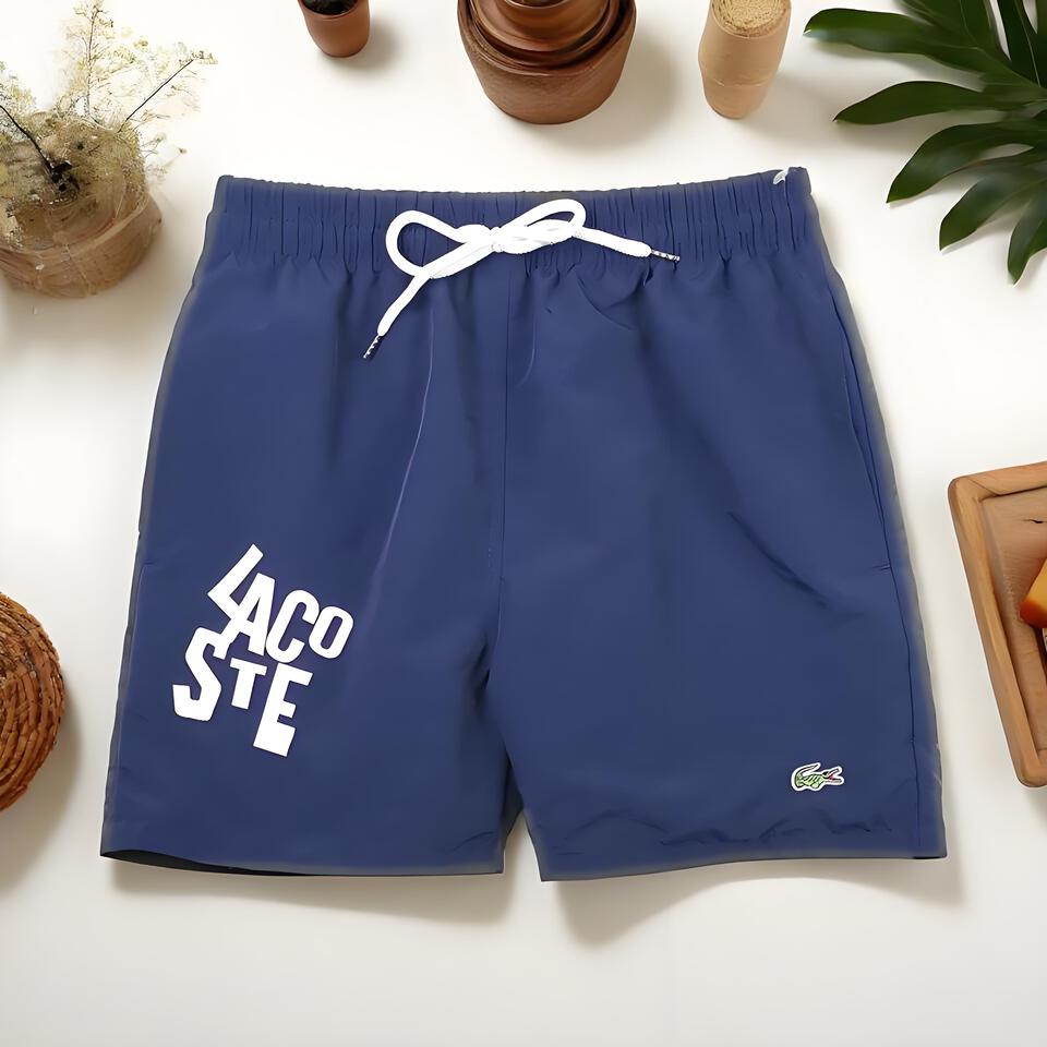 LACOSTE Blue Drawstring Casual Shorts for Men | Quick-Dry & Comfortable