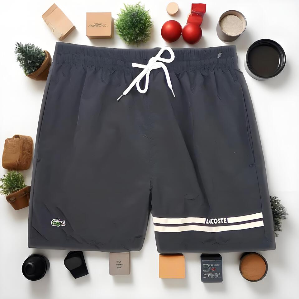 Lacoste Drawstring Shorts: Classic Black Unisex Casual Shorts for Men & Women